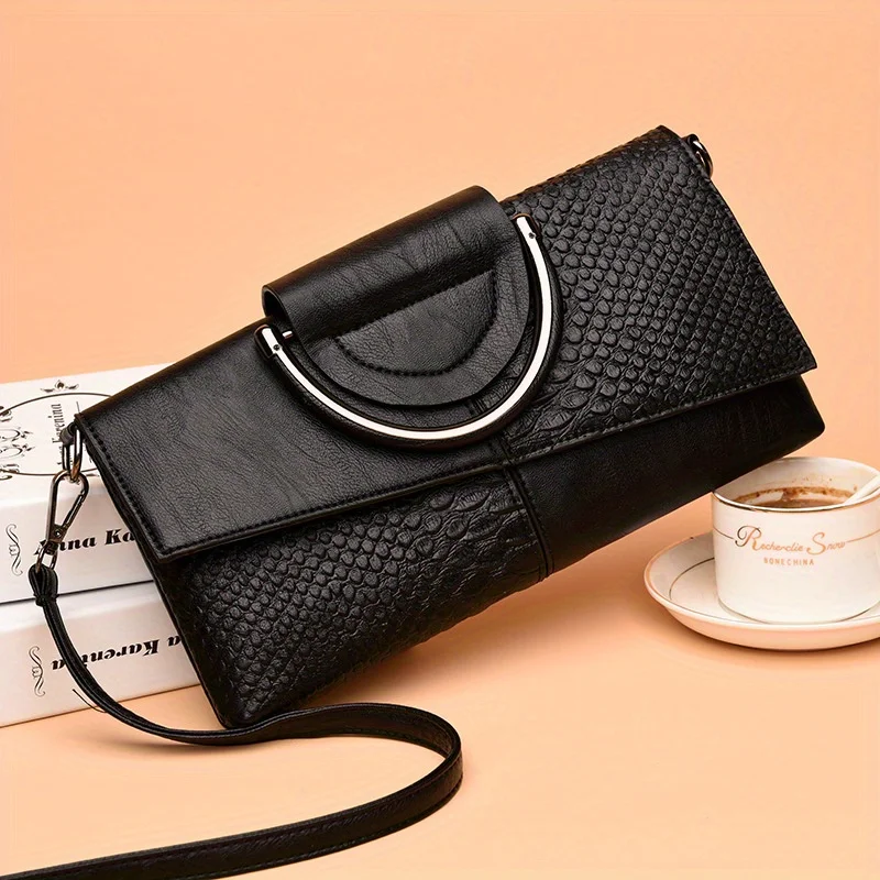 Women's fashion alligator pattern imitation leather shoulder bag, elegant clutch bag, versatile handbag, elegant messenger bag
Women's fashion alligator pattern imitation leather shoulder bag, elegant clutch bag, versatile handbag, elegant messenger bag