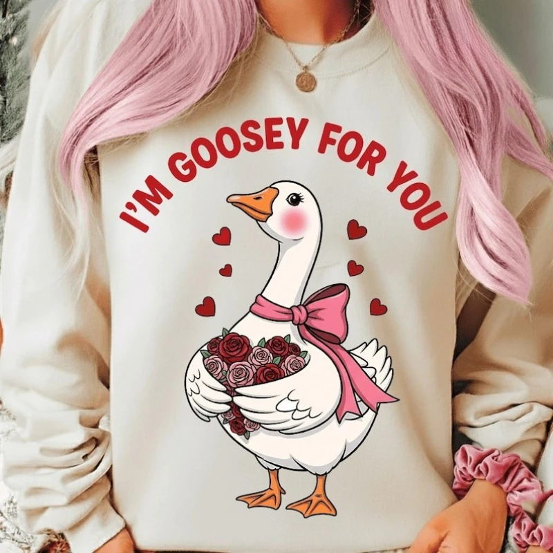 I'm Goosey for You Cute Valentine Goose Coquette Duck Valentines Silly Goose Lovely Outdoors Autumn and Winter Thermal Hoodie
I'm Goosey for You Cute Valentine Goose Coquette Duck Valentines Silly Goose Lovely Outdoors Autumn and Winter Thermal Hoodie