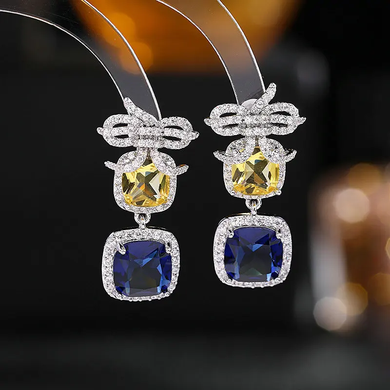 Bilincolor Colorful Zircon Inlaid Light Luxury Bow Knot Earrings for Women
Bilincolor Colorful Zircon Inlaid Light Luxury Bow Knot Earrings for Women