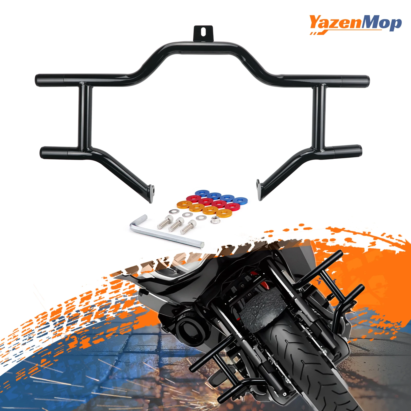 Engine Guard Double Flat Out Crash Bar for Harley Touring 2009-2024 Road Glide Street Glide Road King Electra Glide
Engine Guard Double Flat Out Crash Bar for Harley Touring 2009-2024 Road Glide Street Glide Road King Electra Glide