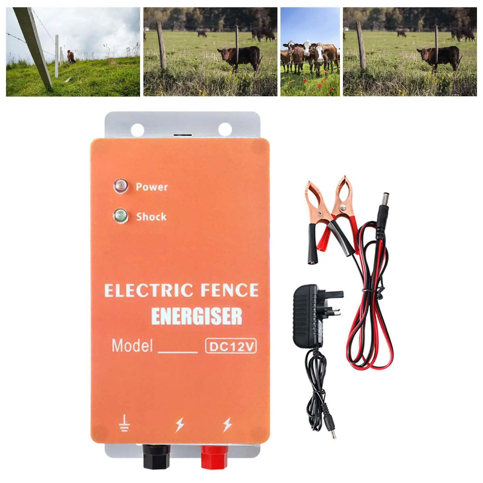 Electric Fence Energizer Portable Livestock Supplies for Poultry Lawn Farm 
Electric Fence Energizer Portable Livestock Supplies for Poultry Lawn Farm