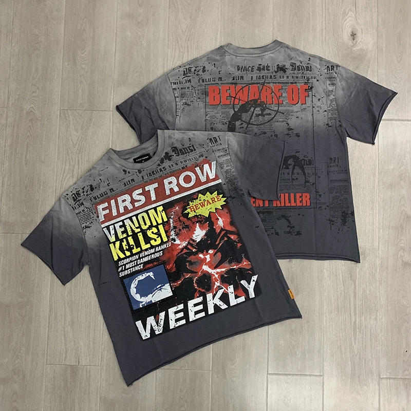 26SS FIRST ROW T-Shirts Hot Drill Letters Mens High Quality Short Sleeves Black Washed American Streetwear Tee
26SS FIRST ROW T-Shirts Hot Drill Letters Mens High Quality Short Sleeves Black Washed American Streetwear Tee