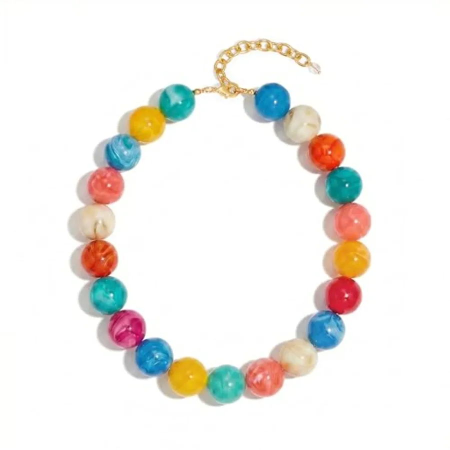 Colorful Chunky Beaded Necklace for Women Trendy Statement Big Large Resin Bead Bubble Choker Necklaces Boho Charm Jewelry Summ
Colorful Chunky Beaded Necklace for Women Trendy Statement Big Large Resin Bead Bubble Choker Necklaces Boho Charm Jewelry Summ
