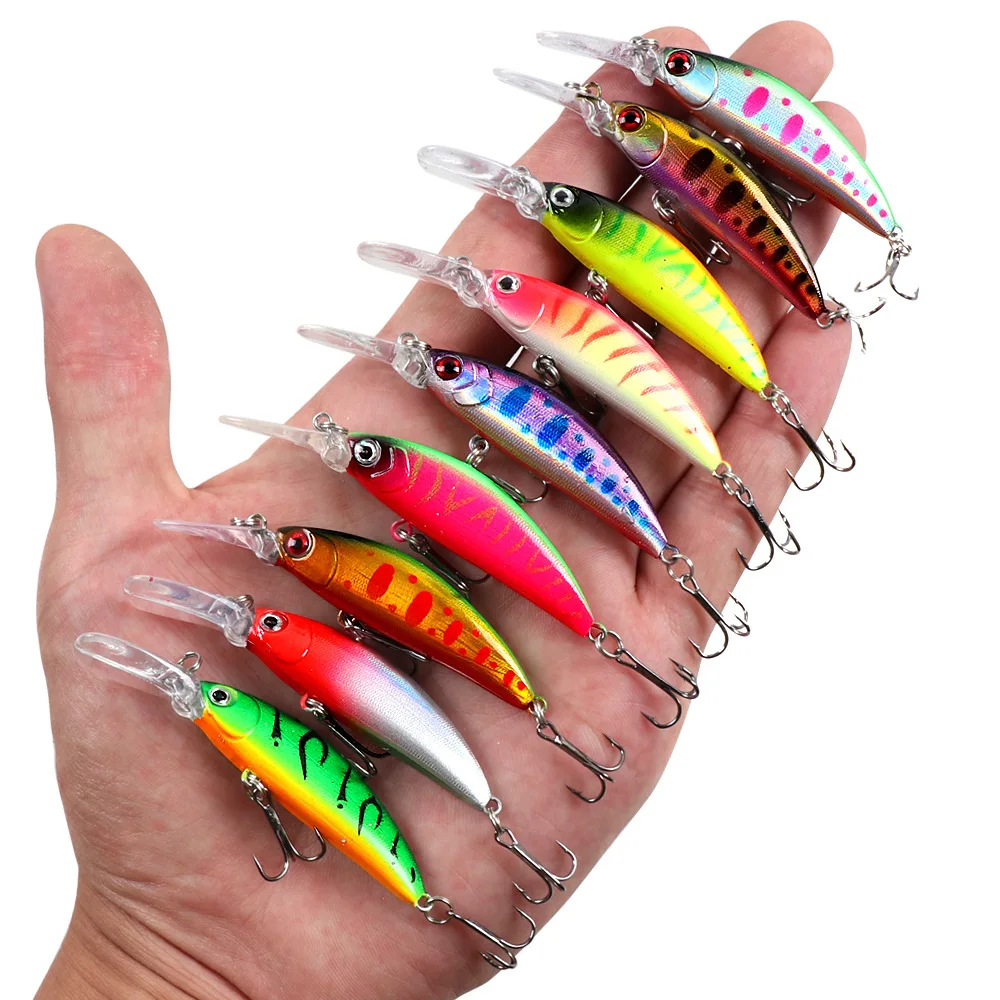 7CM 6G Long Lip Sinking Minnow Hard Lure Vivid Swim Treble Hooks Long Cast Freshwater Saltwater Topmouth Culter Bass
7CM 6G Long Lip Sinking Minnow Hard Lure Vivid Swim Treble Hooks Long Cast Freshwater Saltwater Topmouth Culter Bass