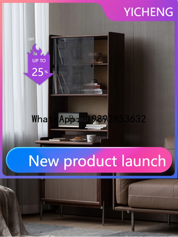 QQ Nordic solid wood floor-to-ceiling bookcase with glass door dust-proof bookshelf display cabinet
QQ Nordic solid wood floor-to-ceiling bookcase with glass door dust-proof bookshelf display cabinet