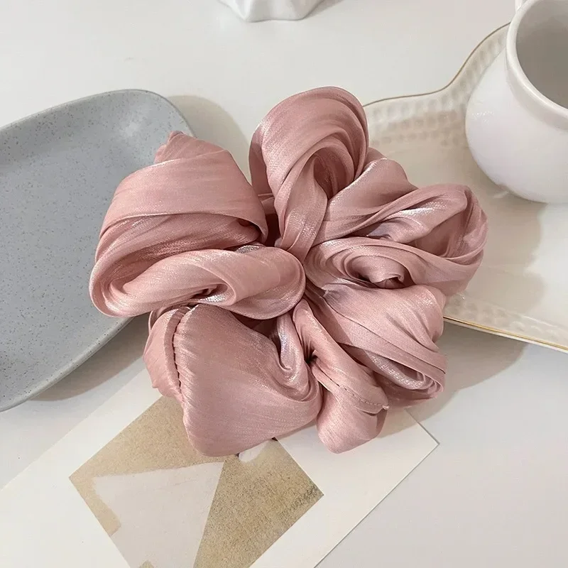 Sweet Fashion Chiffon Women Hair Scrunchies Korean Silk Elastic Pink Hair Band Girls Ponytail Holder Oversized Hair Ropes 머리끈 
Sweet Fashion Chiffon Women Hair Scrunchies Korean Silk Elastic Pink Hair Band Girls Ponytail Holder Oversized Hair Ropes 머리끈
