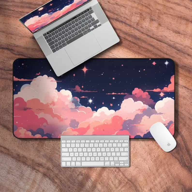 Настольный коврик Эстетический Kawaii Cloud Тематический игровой коврик для мыши Розовый и синий Настольные аксессуары Декор стола Коврики для клавиатуры геймера Аниме Коврик
Настольный коврик Эстетический Kawaii Cloud Тематический игровой коврик для мыши Розовый и синий Настольные аксессуары Декор стола Коврики для клавиатуры геймера Аниме Коврик