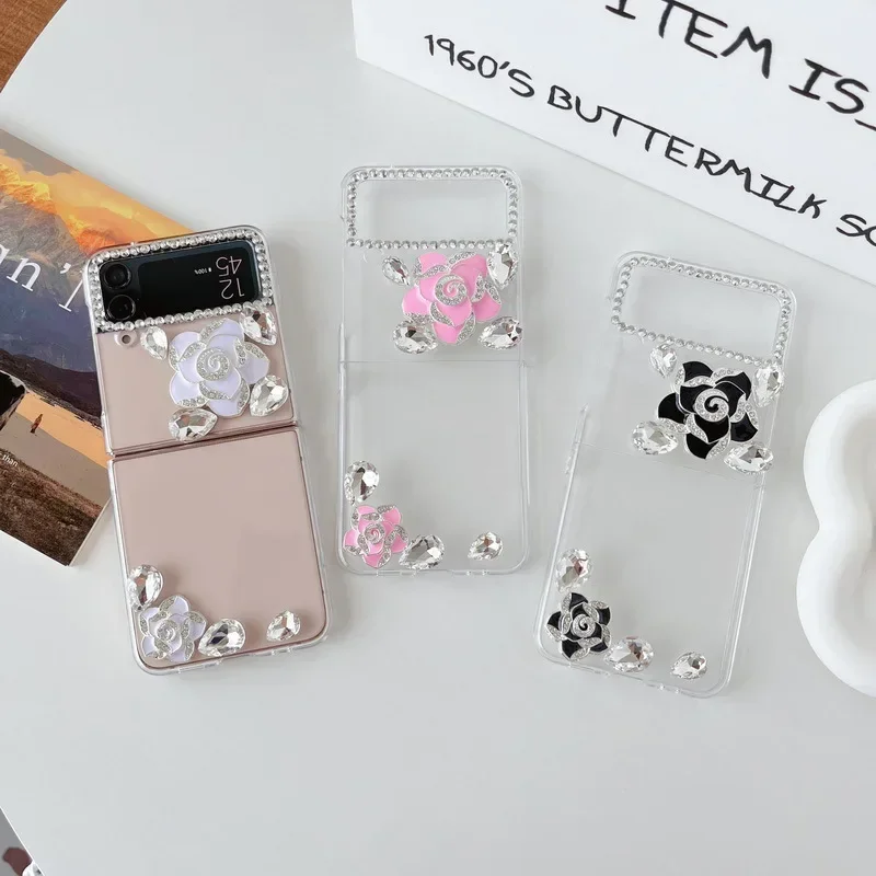 Luxury Fashion Rose Flowers Rhinestone Phone Case For Samsung Galaxy Z Flip 1 2 3 Flip5 Diamond Crown Pearl Z Flip 4 Cover
Luxury Fashion Rose Flowers Rhinestone Phone Case For Samsung Galaxy Z Flip 1 2 3 Flip5 Diamond Crown Pearl Z Flip 4 Cover