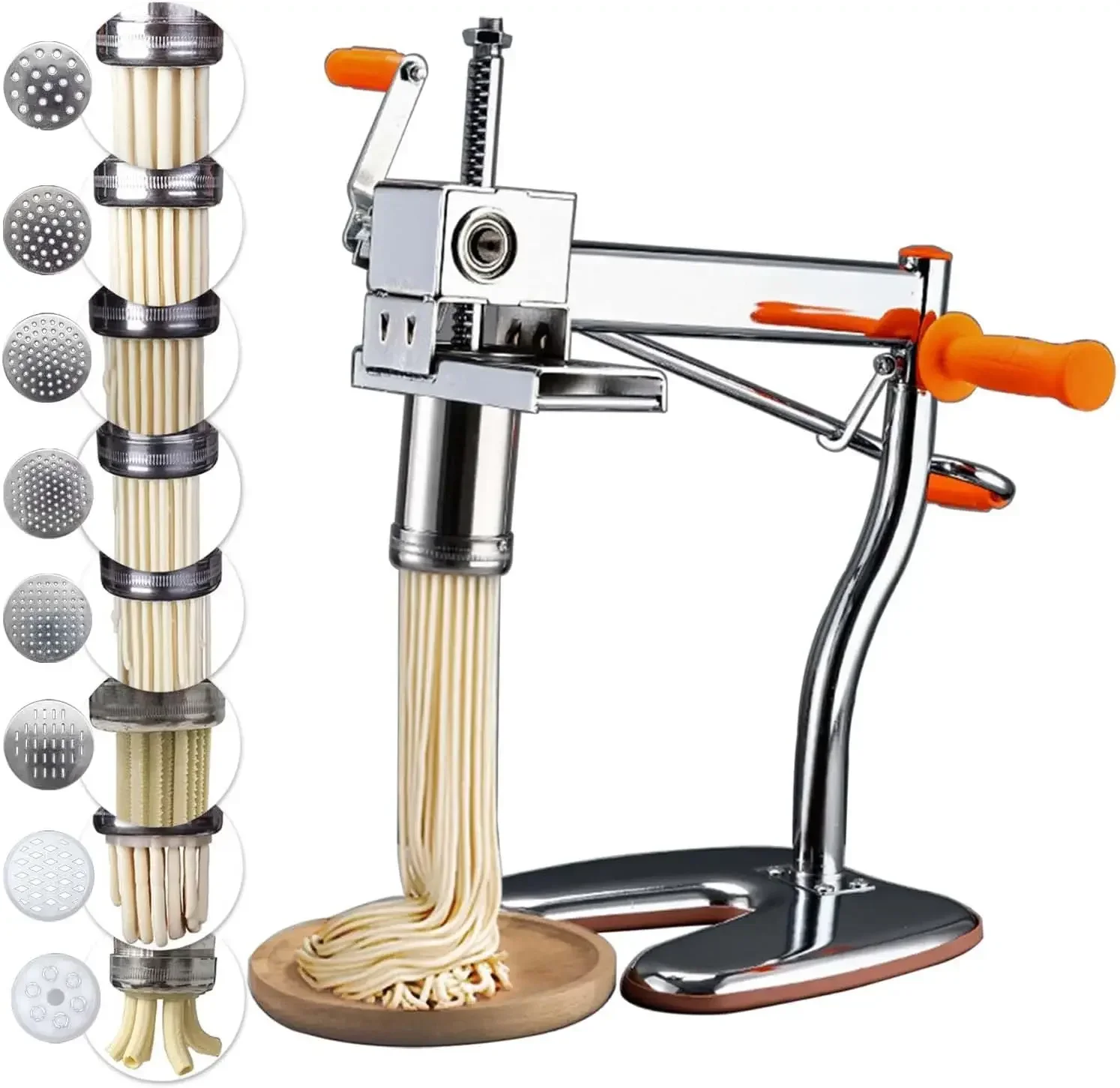 Pasta Maker Machine | Noodle Maker, Steel Pasta Press with 8-Mold for Home Use, Pasta Machine Makes Maccheroni Fettuccine & Tagl
Pasta Maker Machine | Noodle Maker, Steel Pasta Press with 8-Mold for Home Use, Pasta Machine Makes Maccheroni Fettuccine & Tagl
