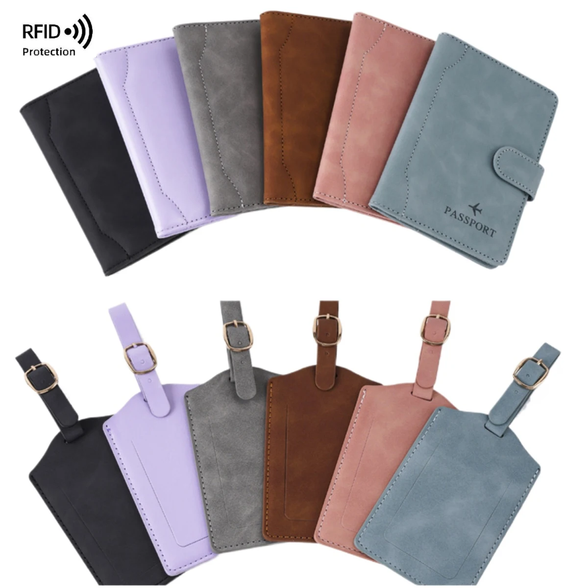 2025 New Magnetic Buckle RFID Travel Passport Holder Passport Cover Luggage Tag Set Ticket Clip Passport Wallet ID Card Holder
2025 New Magnetic Buckle RFID Travel Passport Holder Passport Cover Luggage Tag Set Ticket Clip Passport Wallet ID Card Holder