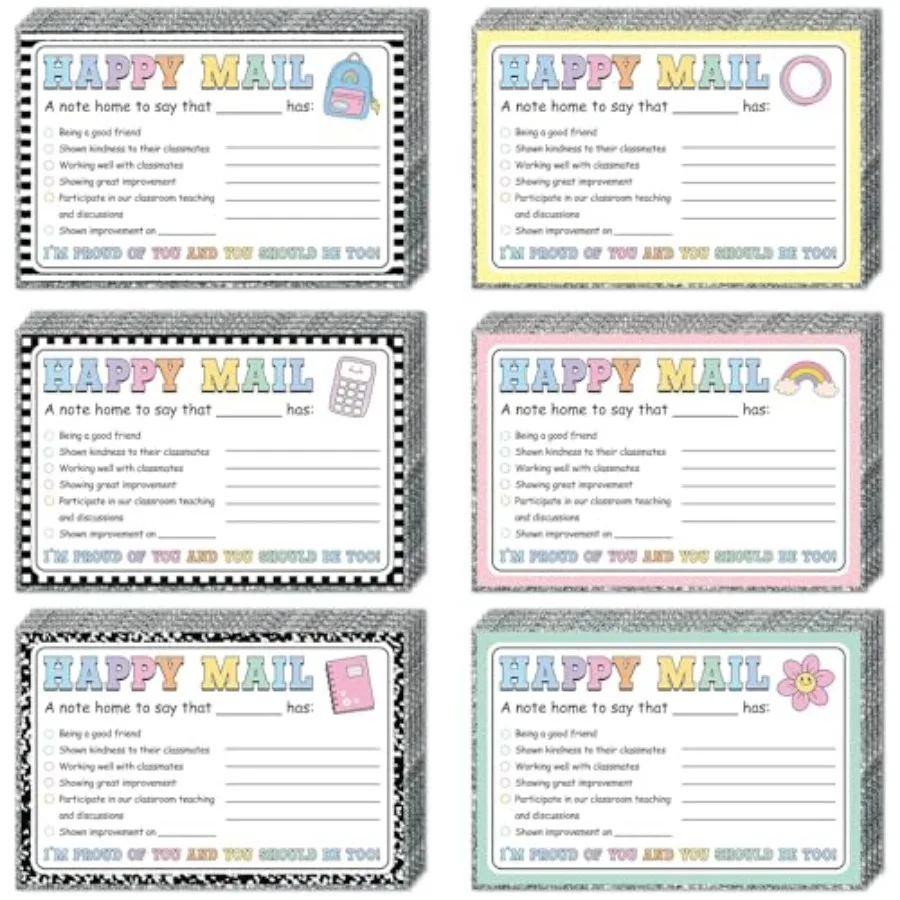 60 Pcs Classroom Happy Mail Teacher Notes to Parents Classroom Groovy Good Behavior Incentive Motivational Cards Postcards to S
60 Pcs Classroom Happy Mail Teacher Notes to Parents Classroom Groovy Good Behavior Incentive Motivational Cards Postcards to S