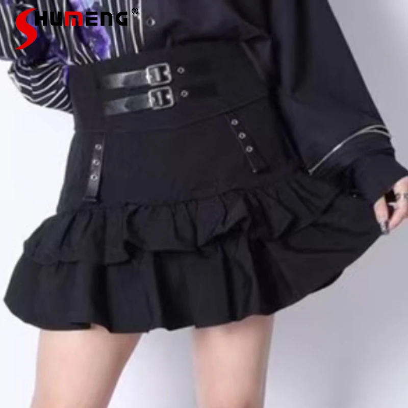 Y2K Subculture Leather Button High Waist Skirt Girls Women's Summer Gothic Japanese Elastic Waist Black Skirt Summer Cake Skirts
Y2K Subculture Leather Button High Waist Skirt Girls Women's Summer Gothic Japanese Elastic Waist Black Skirt Summer Cake Skirts
