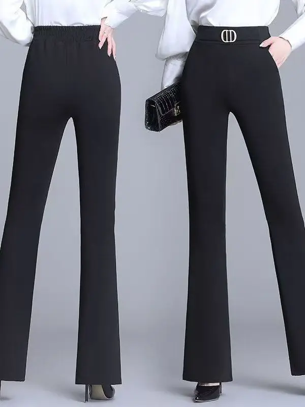 Брюки женские с высокой талией, эластичные, больших размеров, повседневные, широкие, стройнящие, длиной 7/8, для работы, из полиэфирного волокна
Брюки женские с высокой талией, эластичные, больших размеров, повседневные, широкие, стройнящие, длиной 7/8, для работы, из полиэфирного волокна