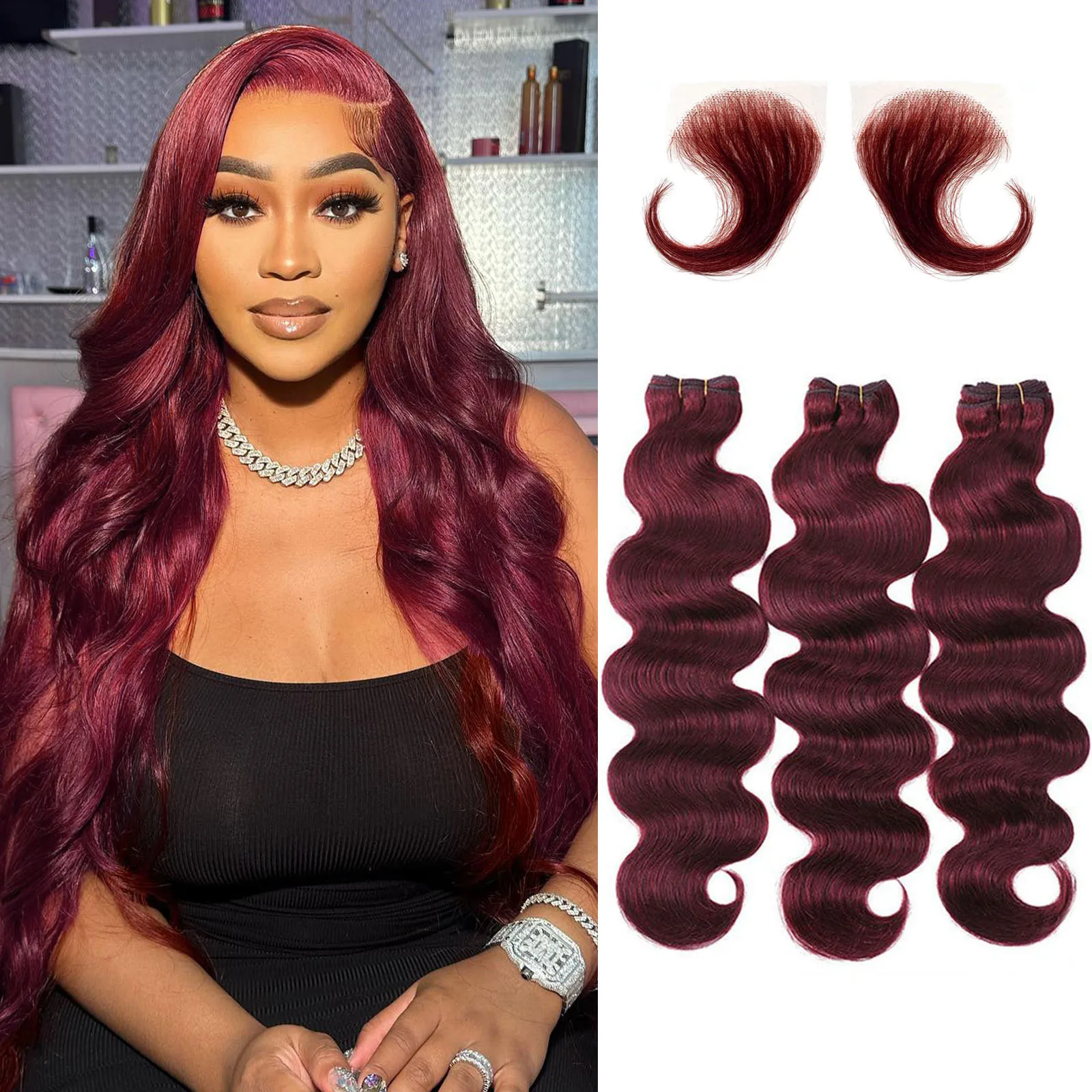 #99J Body Wave 3 Bundles Wig Human Hair 16A Body Wave Bundles Human Hair 100% Virgin Unprocessed Loose Weave Human Hair Wig
#99J Body Wave 3 Bundles Wig Human Hair 16A Body Wave Bundles Human Hair 100% Virgin Unprocessed Loose Weave Human Hair Wig