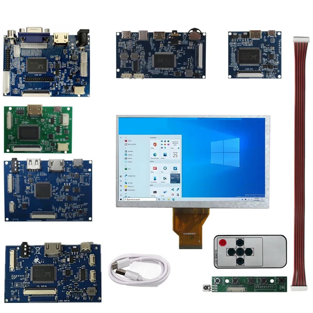 7-inch 800*480 LCD screen display HDMI driver board controller DIY display kit for Raspberry Pi PC monitor
7-inch 800*480 LCD screen display HDMI driver board controller DIY display kit for Raspberry Pi PC monitor
