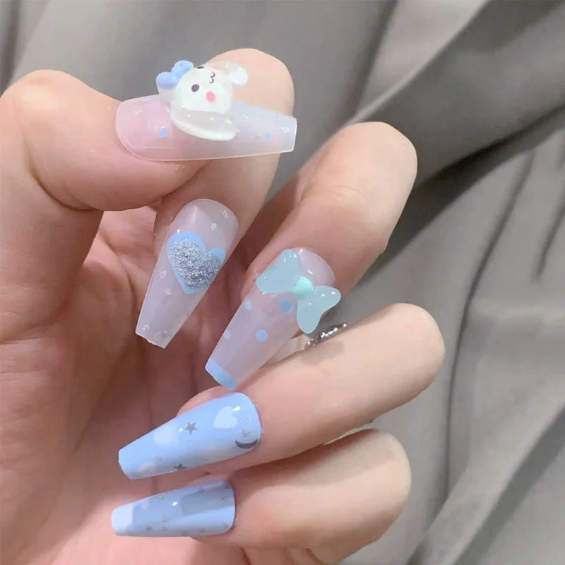 3D Hello Kitty Kuromi False Nail Tips 24Pcs/Set Press On Nail Y2K Coffin Fake Nail With Glue Anime Figure Toys Dolls Gift Girls
3D Hello Kitty Kuromi False Nail Tips 24Pcs/Set Press On Nail Y2K Coffin Fake Nail With Glue Anime Figure Toys Dolls Gift Girls