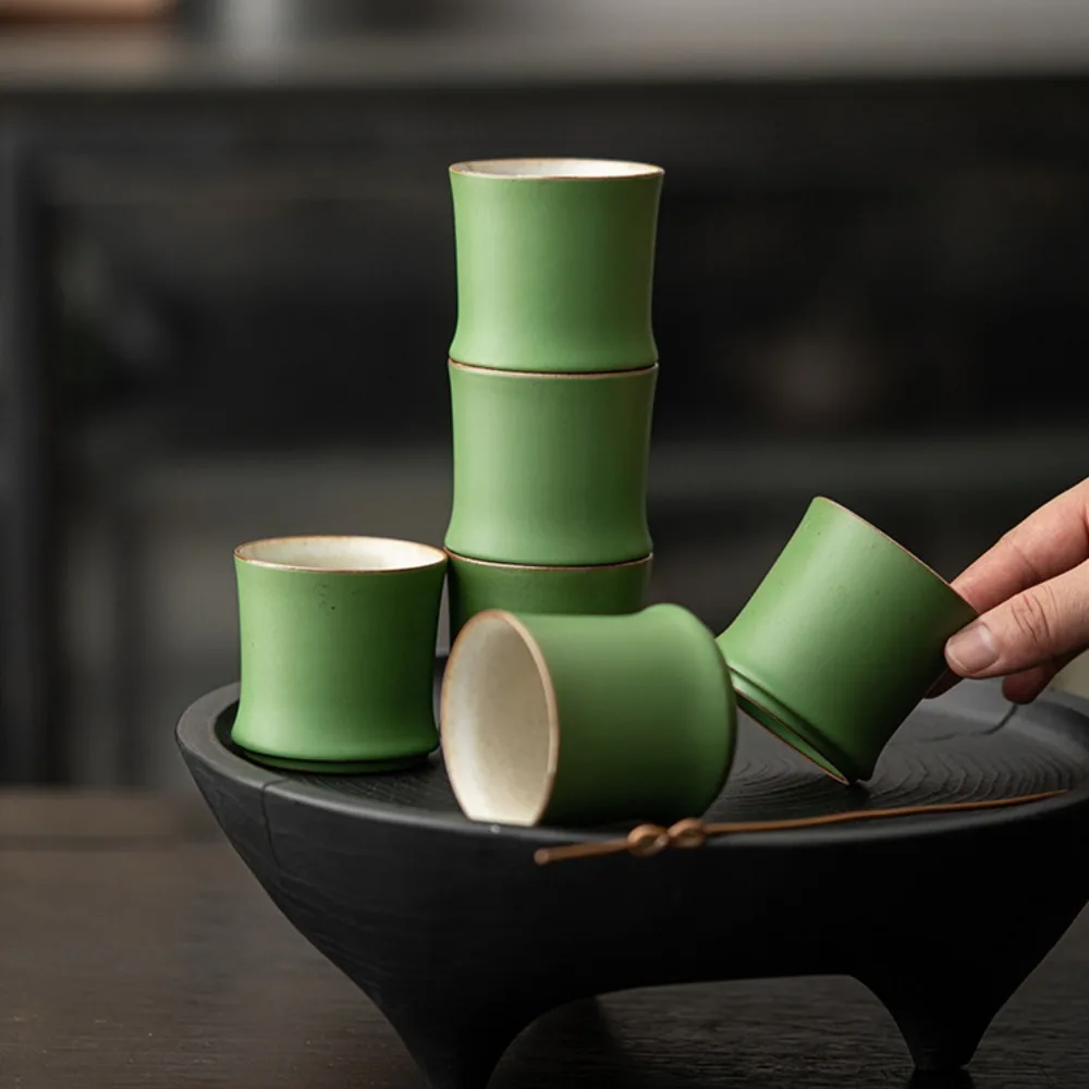 3pcs Master Cup Ceramic Bamboo Joint Tea Cup 90 Ml Chinese Style Kung Fu Tea Cup Simulation Green Teaware Mugs Gift
3pcs Master Cup Ceramic Bamboo Joint Tea Cup 90 Ml Chinese Style Kung Fu Tea Cup Simulation Green Teaware Mugs Gift