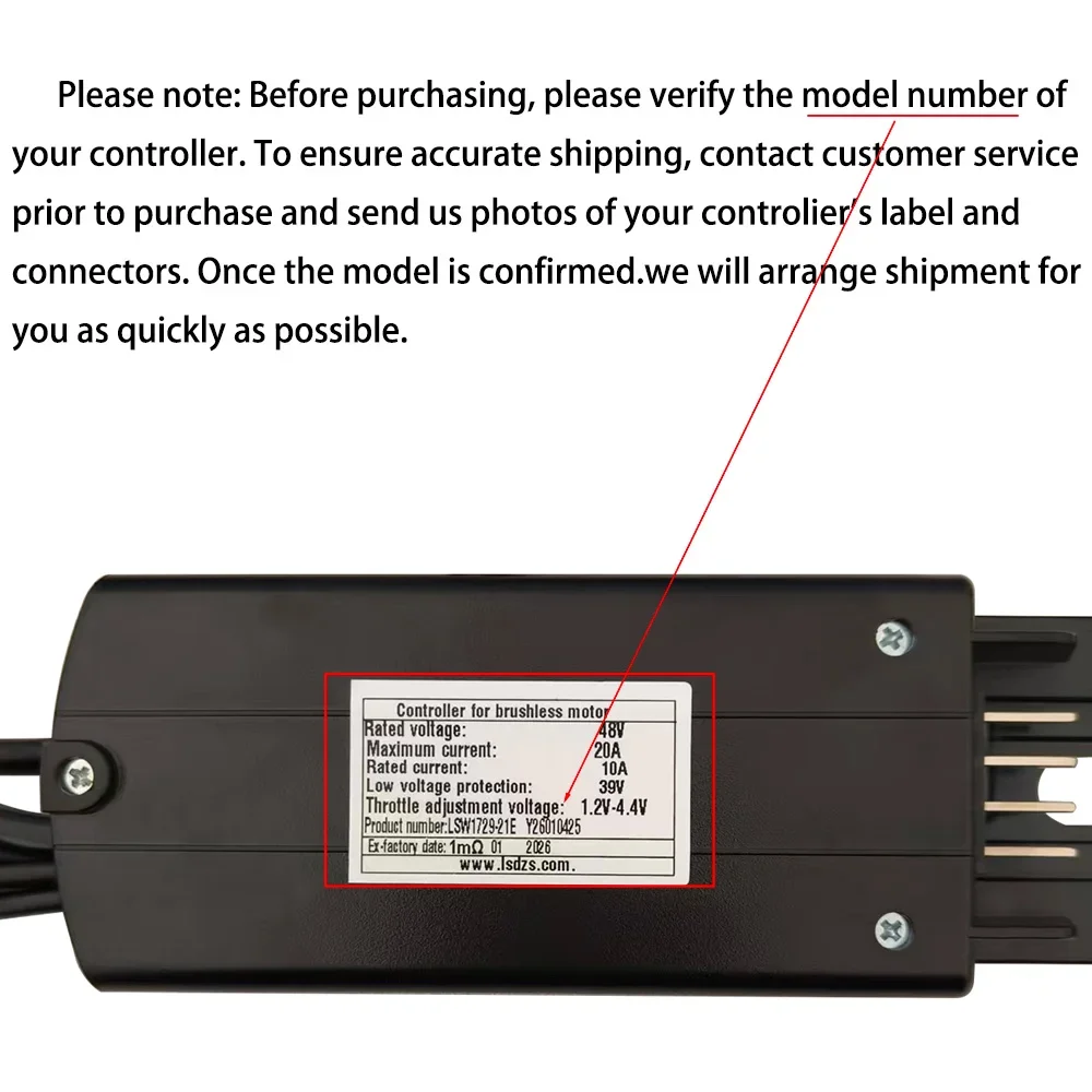 Nulkomma 48V 10A Brushless Motor Controller LSW1729-21E for E-Bike Electric Scooters MTB Fat Bike Speed Control Accessory
Nulkomma 48V 10A Brushless Motor Controller LSW1729-21E for E-Bike Electric Scooters MTB Fat Bike Speed Control Accessory