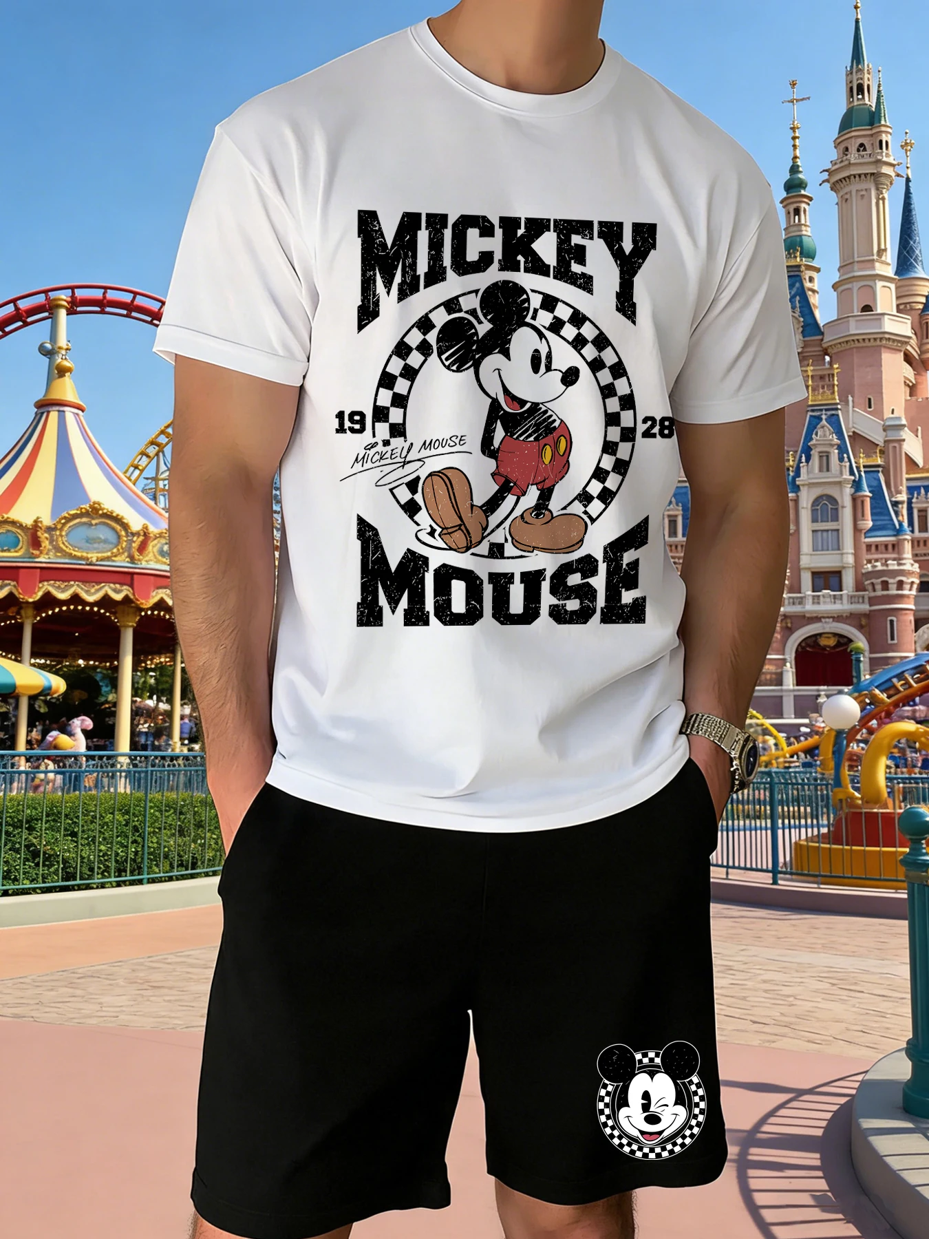 2-Piece Mickey Mouse Print Men's T-Shirt and Shorts Set Summer Casual Cute Cartoon Short-Sleeve Top Men's Y2K Fashion T-Shirt
2-Piece Mickey Mouse Print Men's T-Shirt and Shorts Set Summer Casual Cute Cartoon Short-Sleeve Top Men's Y2K Fashion T-Shirt