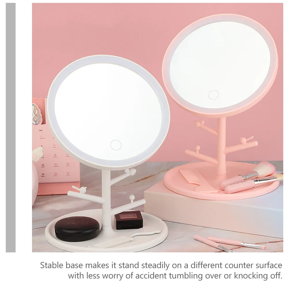 Led Makeup Adjustable Light Desktop Vanity Mirror With Stable Base High Definition Clear Surface Household Dressing Mirror For 
Led Makeup Adjustable Light Desktop Vanity Mirror With Stable Base High Definition Clear Surface Household Dressing Mirror For