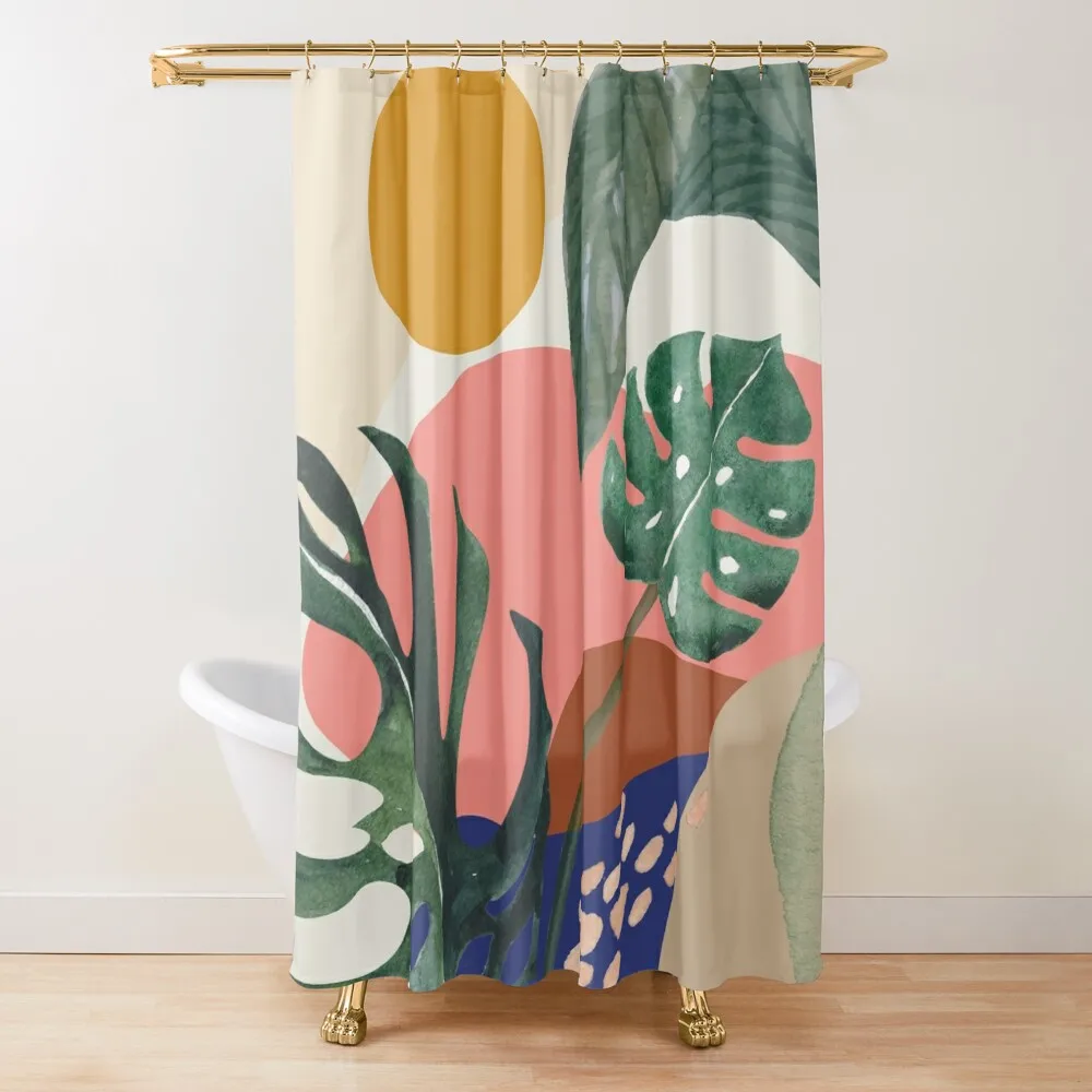 Tropical Jungle Boho Monstera banana Palm leaf Branch Abstract Watercolor Sun Art animal paw forest prints warm e Shower Curtain
Tropical Jungle Boho Monstera banana Palm leaf Branch Abstract Watercolor Sun Art animal paw forest prints warm e Shower Curtain