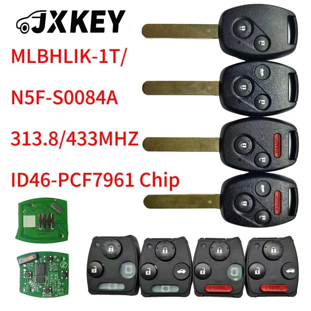 2pieces N5F-S0084A/MLBHLIK-1T 313.8/433.92MHZ ID46Chip Remote Car Key/PCB For Honda Accord Civic City HRV Element Pilot Odyssey
2pieces N5F-S0084A/MLBHLIK-1T 313.8/433.92MHZ ID46Chip Remote Car Key/PCB For Honda Accord Civic City HRV Element Pilot Odyssey