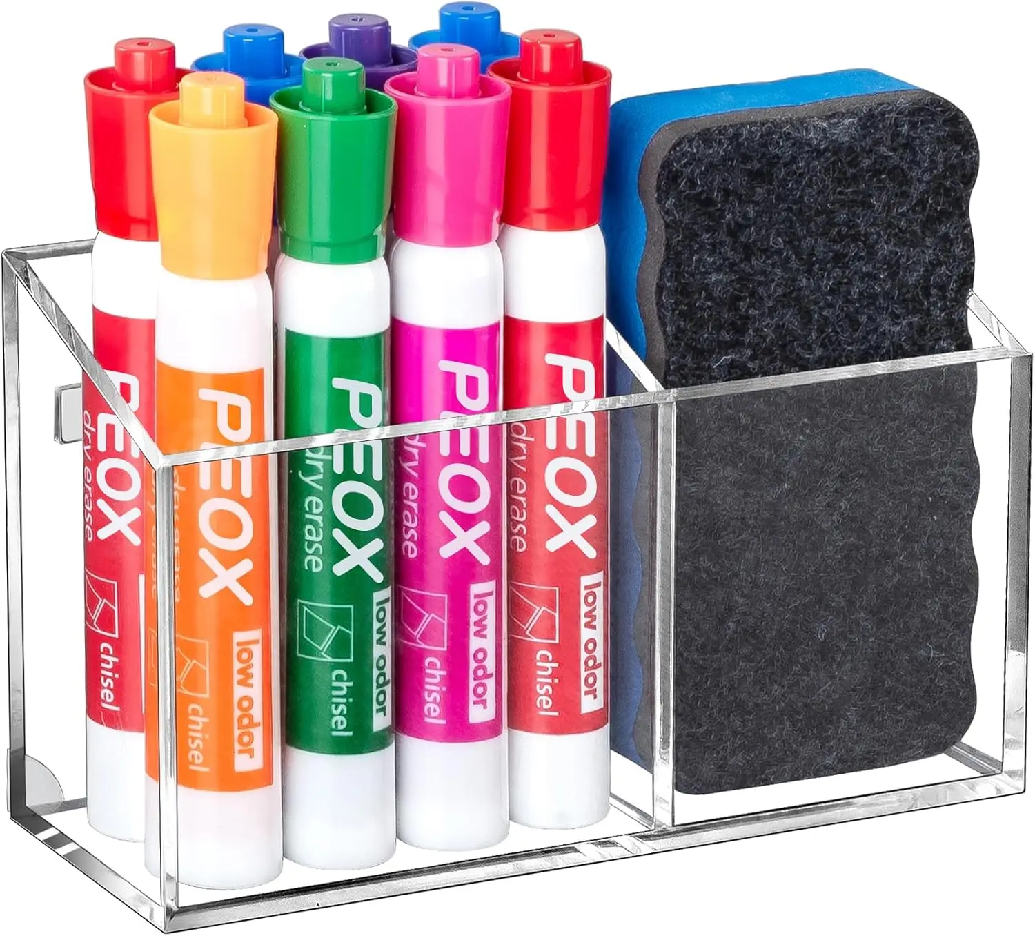 Magnetic Dry Erase Marker Holder for Whiteboard, Non-Slip Acrylic Pen Holder for Fridge, Locker, Desk Organizer
Magnetic Dry Erase Marker Holder for Whiteboard, Non-Slip Acrylic Pen Holder for Fridge, Locker, Desk Organizer