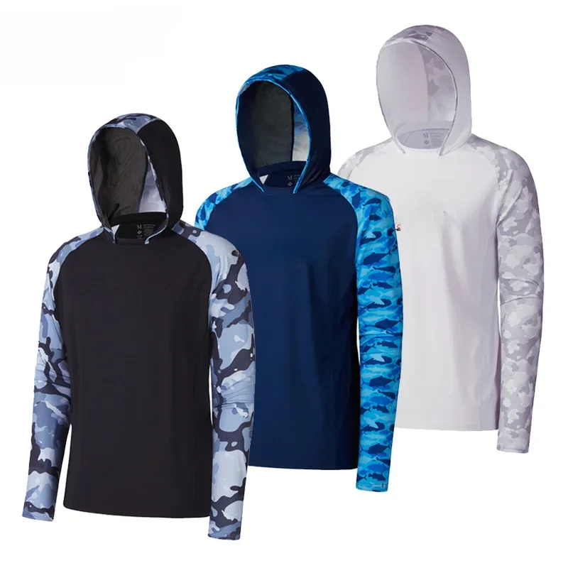 Long Sleeve Fishing Shirt Hoodie Men Uv Clothing Hooded Coat Sunscreen Breathable Anti Quick Dry Fishing 
Long Sleeve Fishing Shirt Hoodie Men Uv Clothing Hooded Coat Sunscreen Breathable Anti Quick Dry Fishing