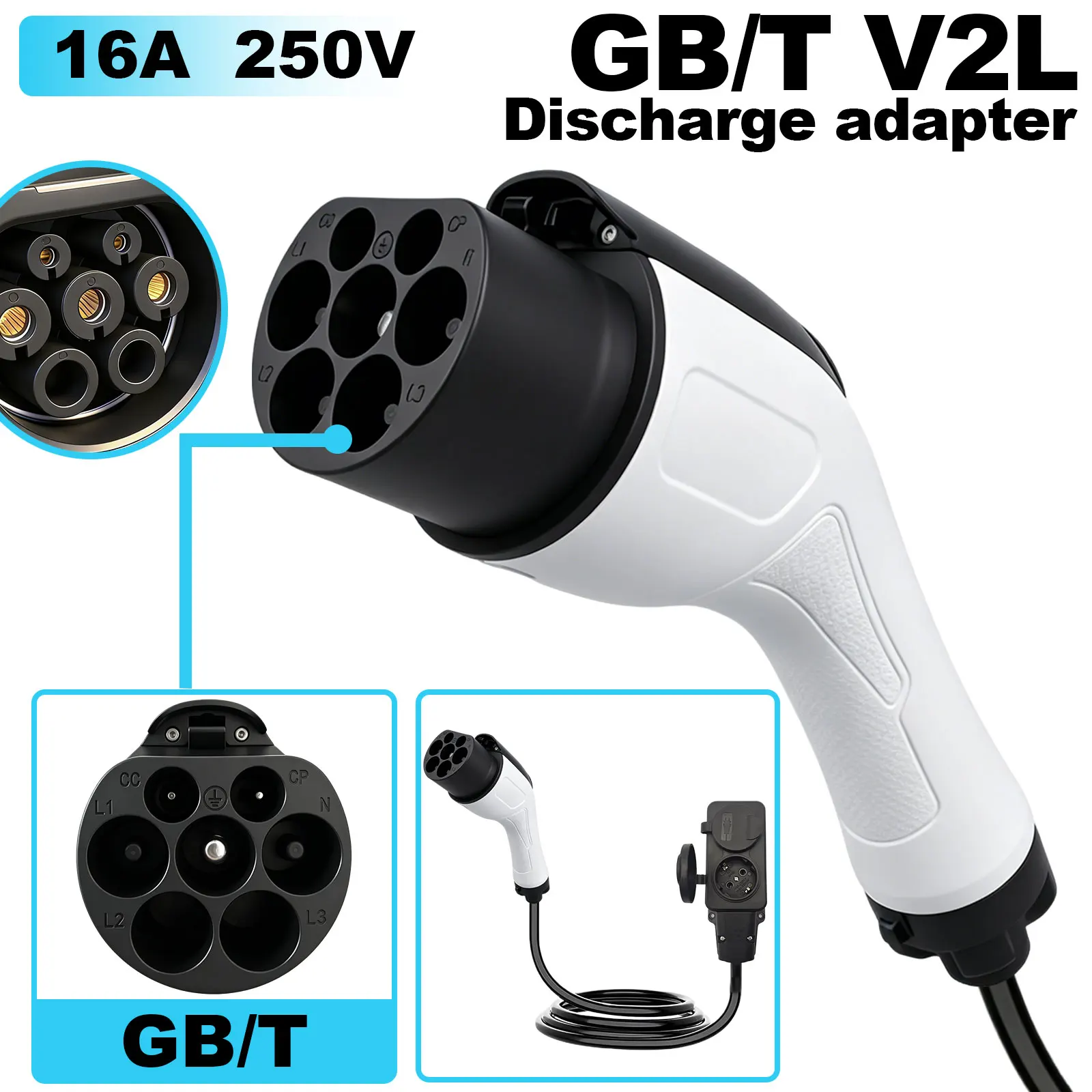 GB/T EV Discharge Adapter 1/3-meter wire for BYD Xiaomi Auto ZEEKR XPENG Li Auto GBT Need Support V2L Function for Camping Use
GB/T EV Discharge Adapter 1/3-meter wire for BYD Xiaomi Auto ZEEKR XPENG Li Auto GBT Need Support V2L Function for Camping Use