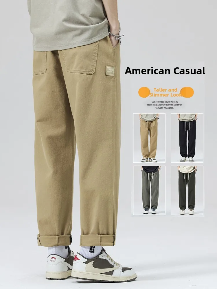 Tongxianshen Men's Casual Pants Loose Straight Leg Cotton Trousers American Retro Style Spring New Arrival Breathable Long Tr...
Tongxianshen Men's Casual Pants Loose Straight Leg Cotton Trousers American Retro Style Spring New Arrival Breathable Long Tr...