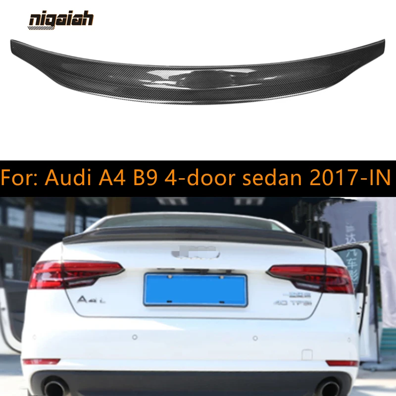 M4 Style Carbon fiber rear spoiler trunk boot lip for Audi A4 B9 4-door sedan 2017 2018 2019 Tail trunk lip spoiler splitters
M4 Style Carbon fiber rear spoiler trunk boot lip for Audi A4 B9 4-door sedan 2017 2018 2019 Tail trunk lip spoiler splitters