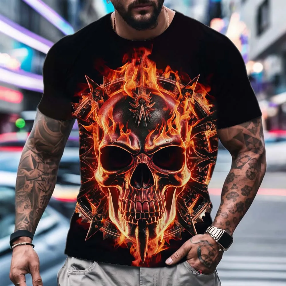 Horror Skull Printed T Shirt For Men Hip Hop Trend Harajuku Streetwear Casual O-neck Short Sleeve Tops Summer Oversized T-shirts
Horror Skull Printed T Shirt For Men Hip Hop Trend Harajuku Streetwear Casual O-neck Short Sleeve Tops Summer Oversized T-shirts