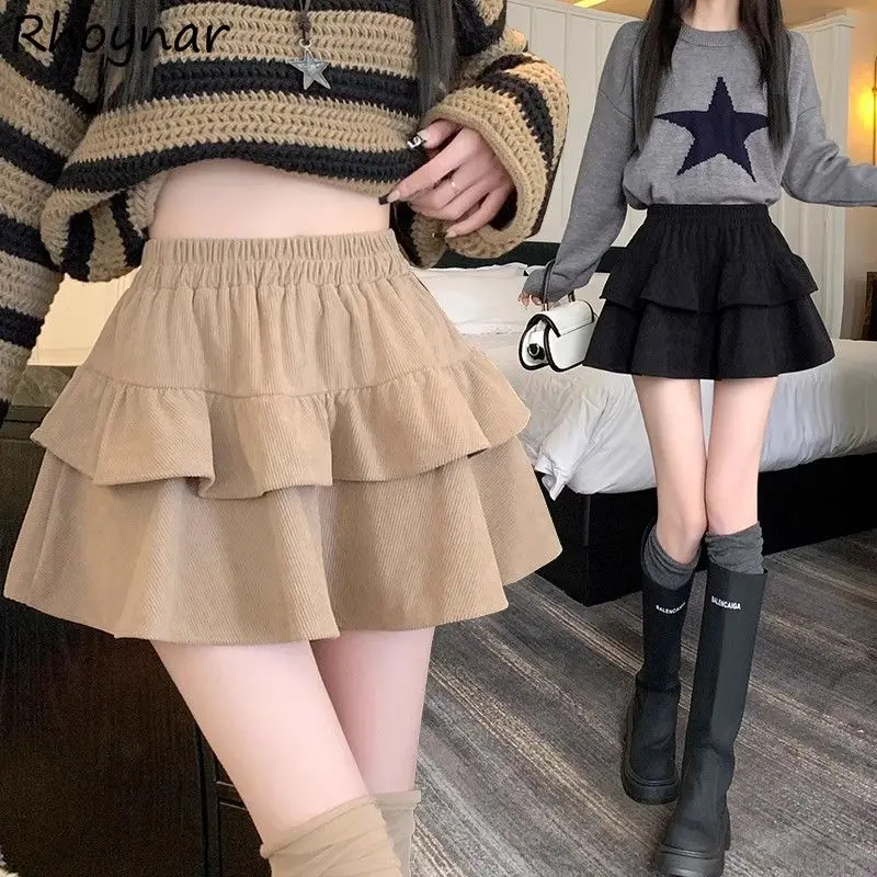 Pleated Skirts Women Solid Color High Waist A-line Skirt Corduroy Simple Casual Korean Style Autumn Winter All-match New Chic
Pleated Skirts Women Solid Color High Waist A-line Skirt Corduroy Simple Casual Korean Style Autumn Winter All-match New Chic