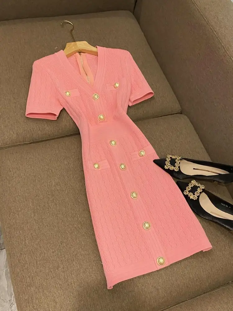 Pink Knitted Silk Unique Design Dr Women's Waist-Cinching Slimming High Waist V-ne Commute Sle Spring 2026 New Arrival
Pink Knitted Silk Unique Design Dr Women's Waist-Cinching Slimming High Waist V-ne Commute Sle Spring 2026 New Arrival