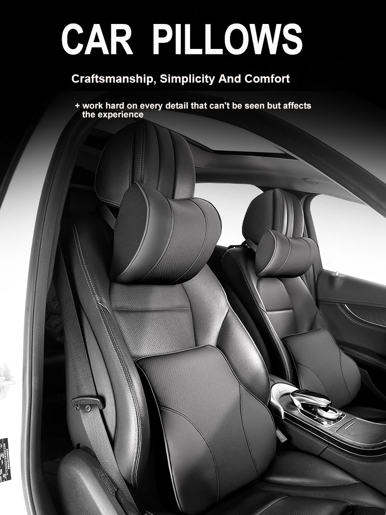 Car Neck Headrest Cervical Pillow Soft Lumbar Pillow Breathable Back Support Leather Memory Foam Interior Supplies Seat Cushion
Car Neck Headrest Cervical Pillow Soft Lumbar Pillow Breathable Back Support Leather Memory Foam Interior Supplies Seat Cushion