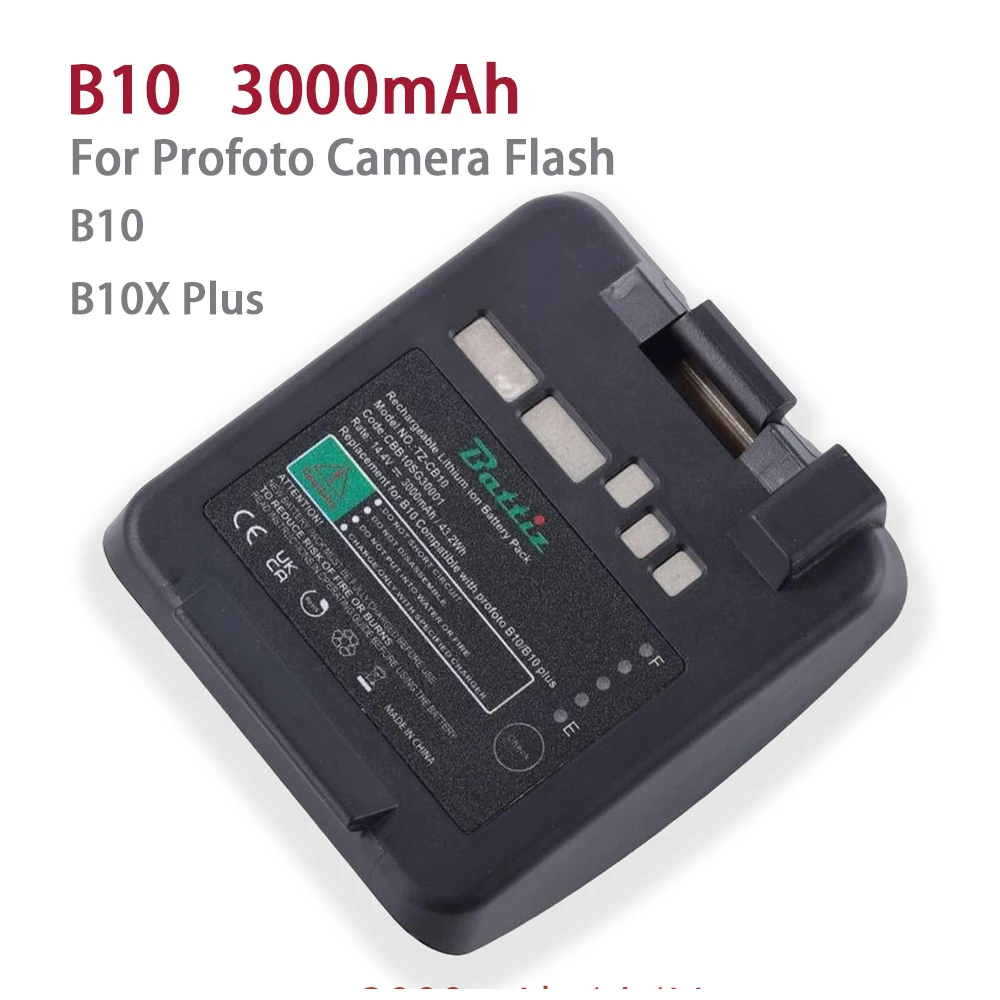 Profoto B10 B10X plus Camera Flash Replacement Li-ion Battery 3.0Ah 14.4V High Capacity Compatible with Profoto 
Profoto B10 B10X plus Camera Flash Replacement Li-ion Battery 3.0Ah 14.4V High Capacity Compatible with Profoto