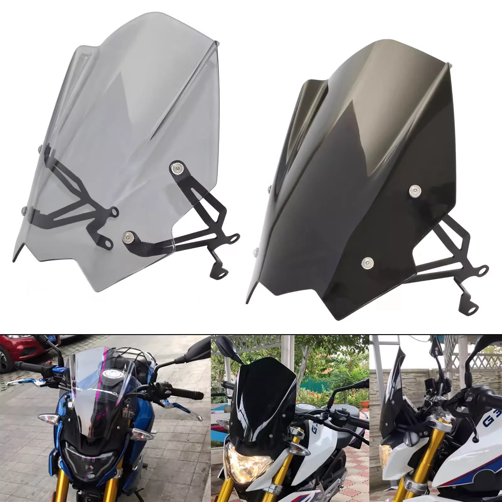 Motorcycle Windscreen Windshield Front Fairing Visor Flyscreen Fit For B.M.W G310R 17-18
Motorcycle Windscreen Windshield Front Fairing Visor Flyscreen Fit For B.M.W G310R 17-18