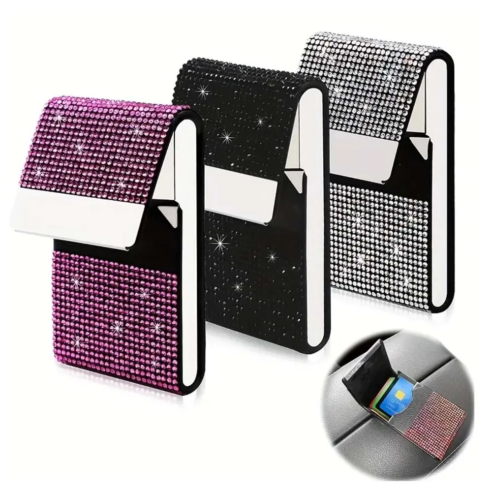 New Rhinestone Business Card Holder Bling PU Leather Business Card Case Pocket Credit Card Holder for Business Card Wallet Name
New Rhinestone Business Card Holder Bling PU Leather Business Card Case Pocket Credit Card Holder for Business Card Wallet Name