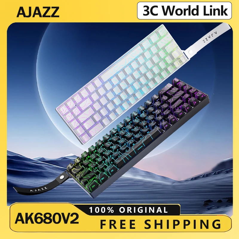 AJAZZ AK680 V2 Клавиатура с магнитным переключателем для киберспорта Проводная клавиатура 8K Скорость покатания 128K Скорость сканирования Клавиатура Позиционирующая пластина из алюминиевого сплава
AJAZZ AK680 V2 Клавиатура с магнитным переключателем для киберспорта Проводная клавиатура 8K Скорость покатания 128K Скорость сканирования Клавиатура Позиционирующая пластина из алюминиевого сплава