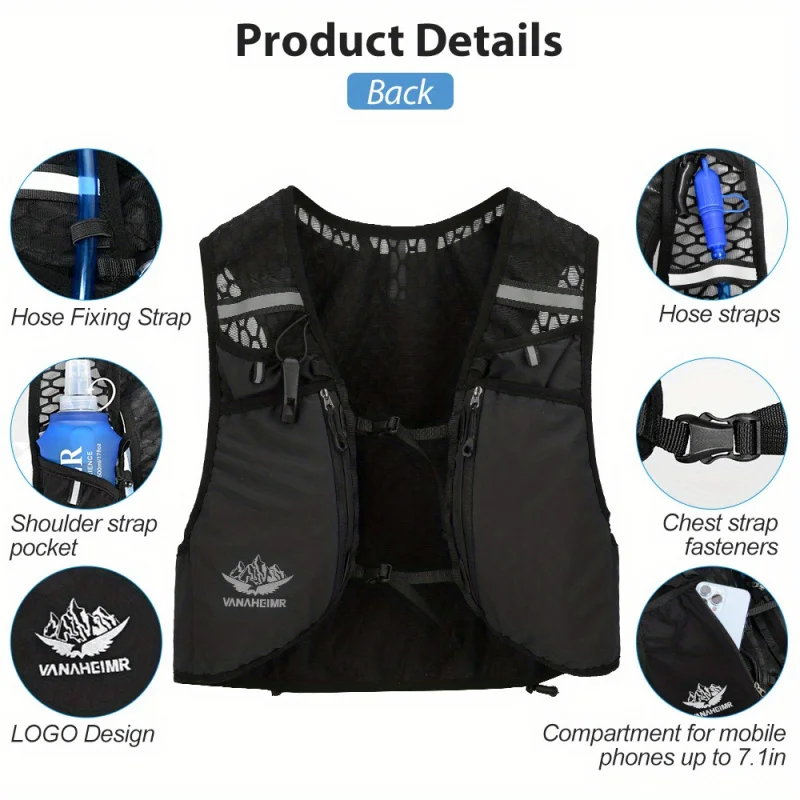 Ultra-Light Moisture-Wicking Running Backpack - Breathable, Comfortable Multi-Purpose Vest for Jogging, Hiking, Travel, Outdoor
Ultra-Light Moisture-Wicking Running Backpack - Breathable, Comfortable Multi-Purpose Vest for Jogging, Hiking, Travel, Outdoor