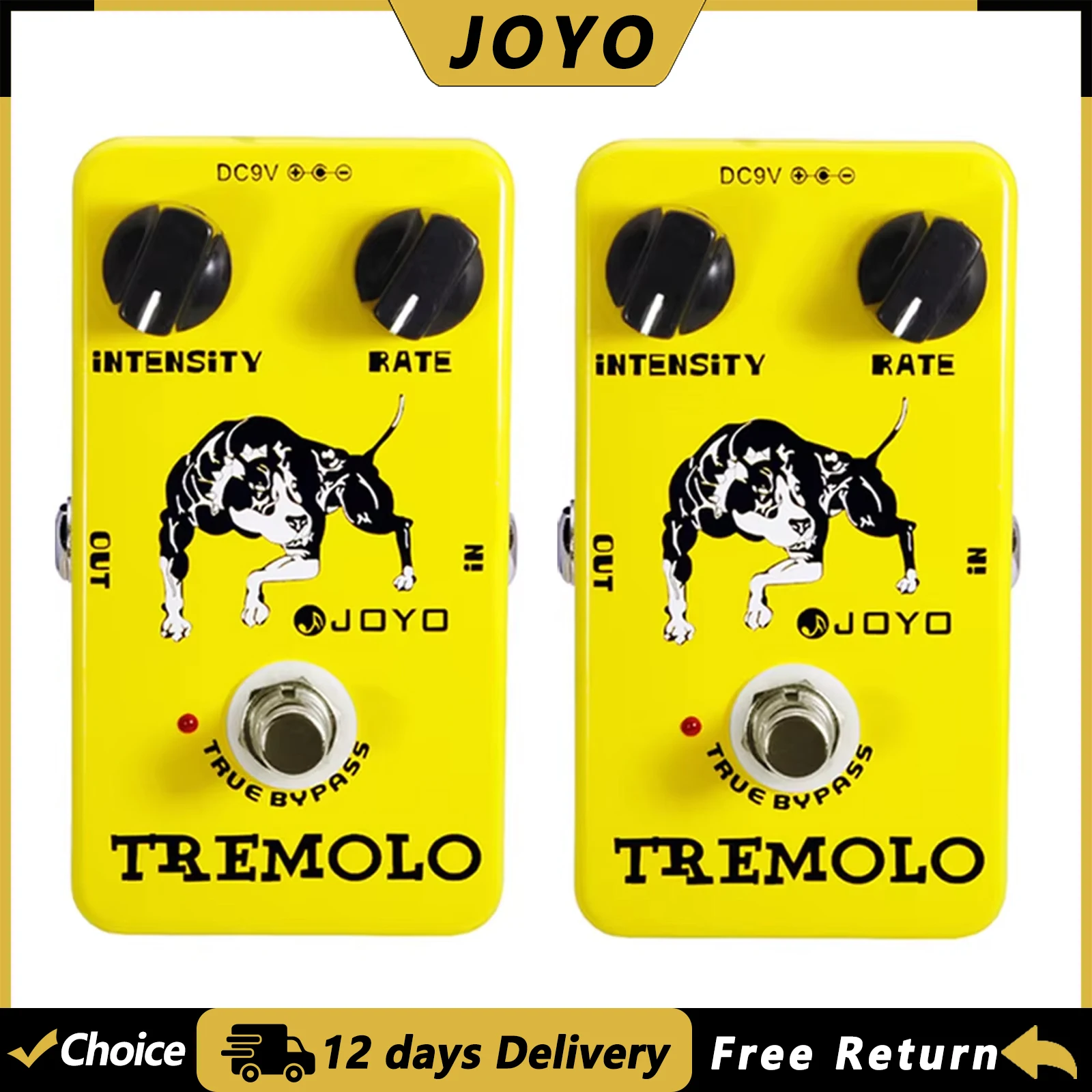 2PCS JOYO JF-09 Guitar Tremolo Effect Pedal True Bypass Classic Tube Amplifier Simulation Tremolo Electric Guitar Effect Pedal
2PCS JOYO JF-09 Guitar Tremolo Effect Pedal True Bypass Classic Tube Amplifier Simulation Tremolo Electric Guitar Effect Pedal