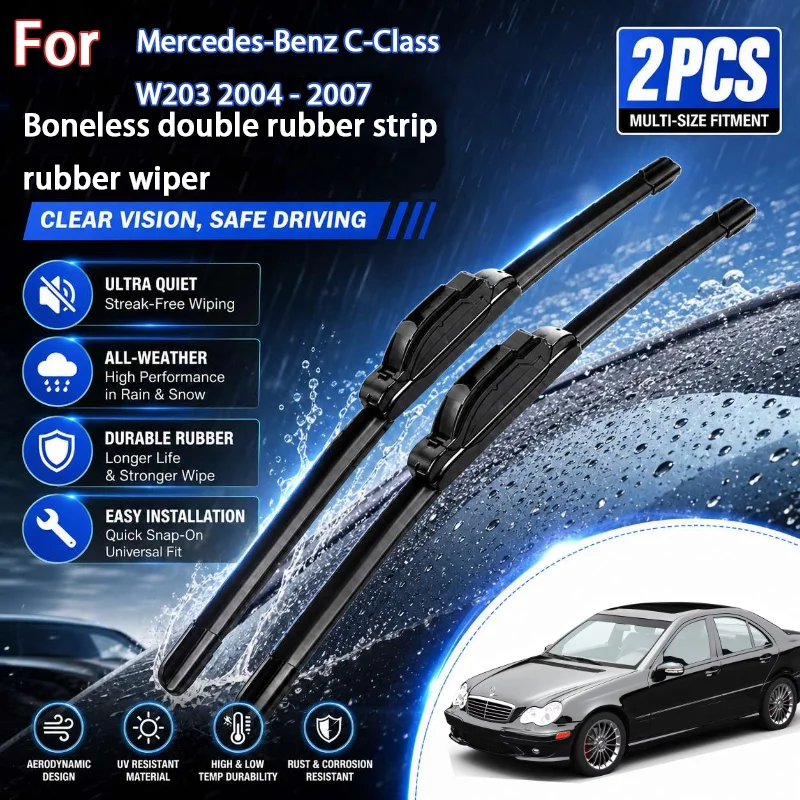 Front Wiper Blades For Mercedes-Benz C-Class W203 2004 - 2007 Windshield Windscreen Window Brushes 22''+22'' Modification parts
Front Wiper Blades For Mercedes-Benz C-Class W203 2004 - 2007 Windshield Windscreen Window Brushes 22''+22'' Modification parts