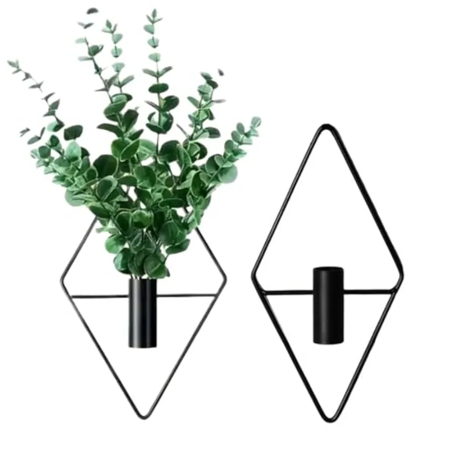 Hanging Planters with Artificial Eucalyptus Metal Hanging Vase Indoor Plants Holder Modern Geometric Boho Bathroom Wall Decor f
Hanging Planters with Artificial Eucalyptus Metal Hanging Vase Indoor Plants Holder Modern Geometric Boho Bathroom Wall Decor f
