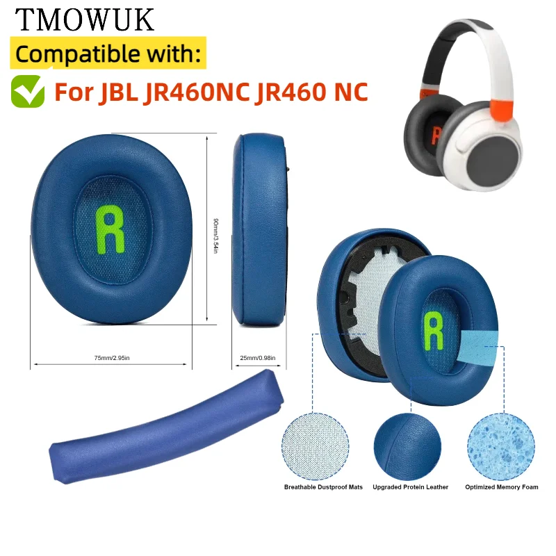 Replacement Protein Ear Pads for JBL JR460NC JR460 NC Headphones Soft Foam Ear Cushions High Quality
Replacement Protein Ear Pads for JBL JR460NC JR460 NC Headphones Soft Foam Ear Cushions High Quality