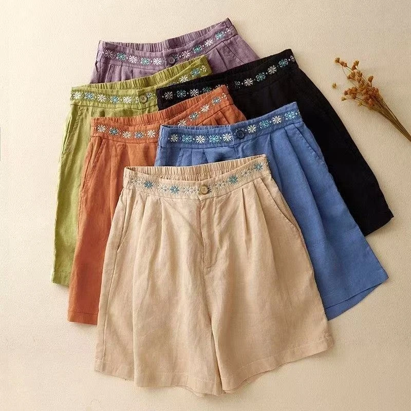 2026 Summer New Cotton and Linen Shorts High Waist Embroidery Loose Shorts Women Leisure Versatile Straight Shorts for Women
2026 Summer New Cotton and Linen Shorts High Waist Embroidery Loose Shorts Women Leisure Versatile Straight Shorts for Women
