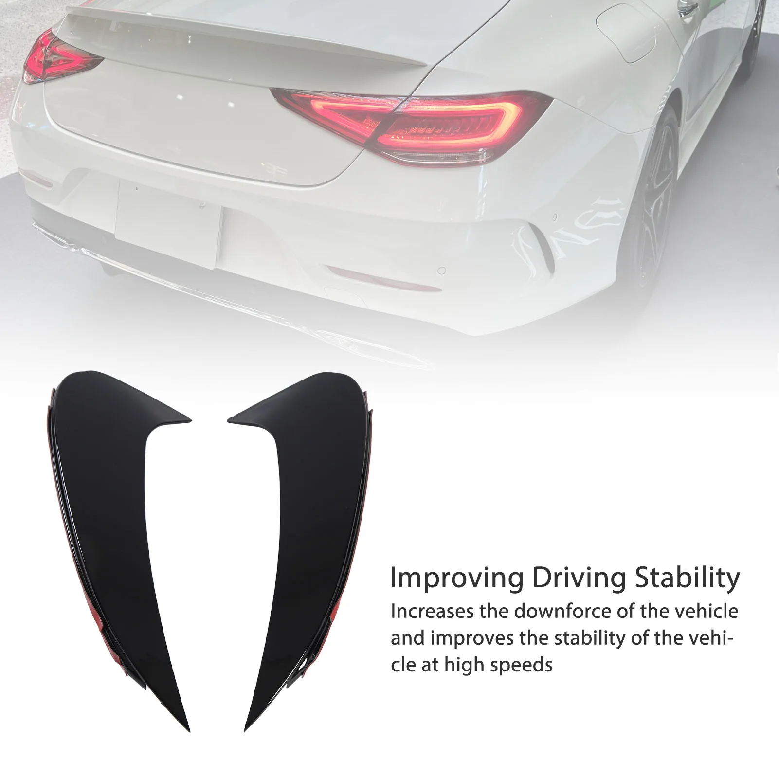 Pair of Rear Bumper Air Vent Spoiler Splitter - Glossy Black Replacement for Benz CLS-Class C257 AMG-Line CLS53
Pair of Rear Bumper Air Vent Spoiler Splitter - Glossy Black Replacement for Benz CLS-Class C257 AMG-Line CLS53