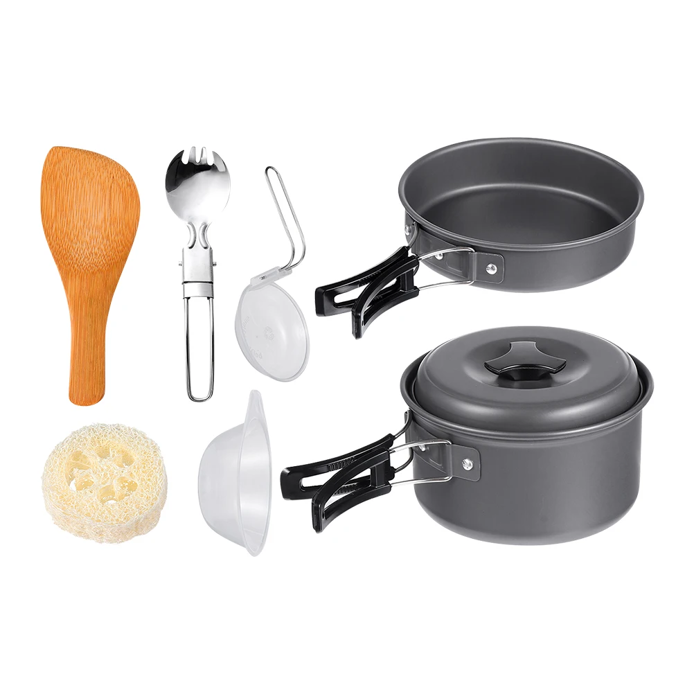 Camping Cookware Set Portable Aluminum Alloy Outdoor Pots Pans Kettle Utensil Picnic Hiking Travel Lightweight
Camping Cookware Set Portable Aluminum Alloy Outdoor Pots Pans Kettle Utensil Picnic Hiking Travel Lightweight