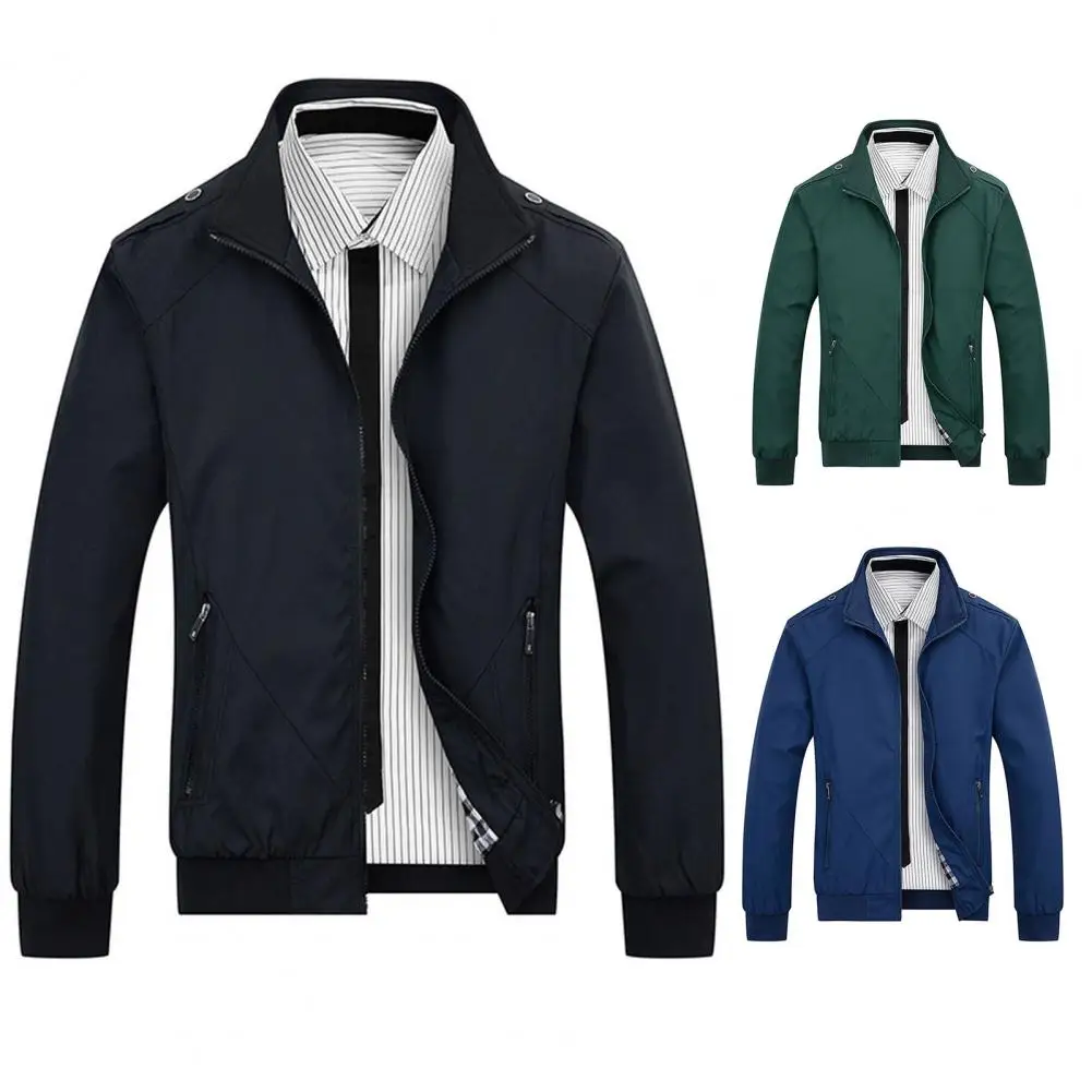 Men Jacket Solid Color Slim Stand Collar Spring Coat Casual Zipper Fly Spring Jacket Men's Clothing For Daily Wear
Men Jacket Solid Color Slim Stand Collar Spring Coat Casual Zipper Fly Spring Jacket Men's Clothing For Daily Wear