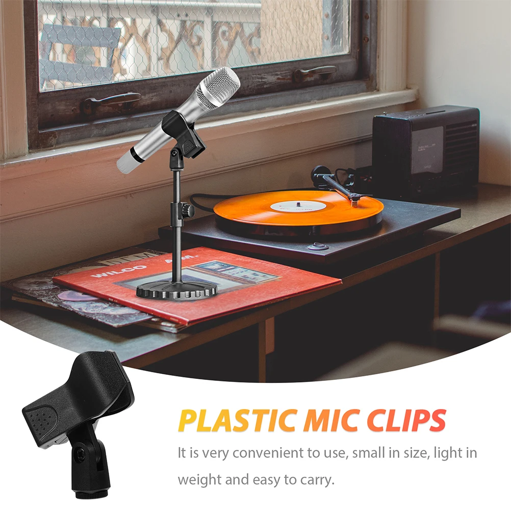 6pcs Microphone Clips Universal Holder Wired Adjustable Plastic Clamp Mic Stand Accessory Practical Easy Installation
6pcs Microphone Clips Universal Holder Wired Adjustable Plastic Clamp Mic Stand Accessory Practical Easy Installation