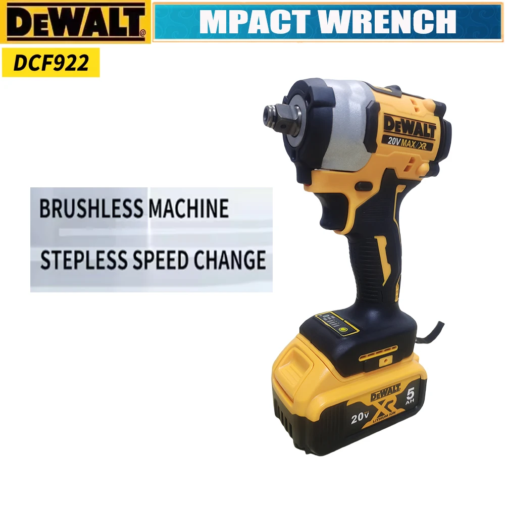 Dewalt DCF922 wireless impact wrench,efficient control, high torque 205Nm (reverse) 1/2 "2500 PRM,cordless restraint power tool
Dewalt DCF922 wireless impact wrench,efficient control, high torque 205Nm (reverse) 1/2 "2500 PRM,cordless restraint power tool